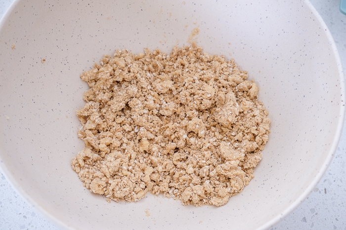 flour sugar mix in white bowl on white counter top