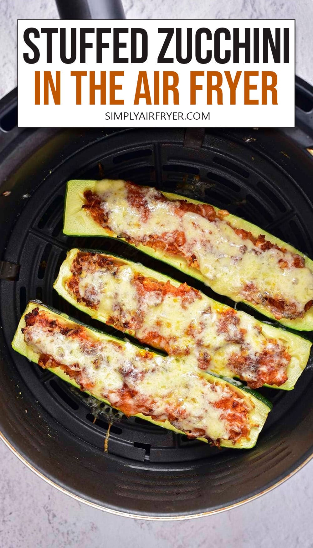 Air Fryer Stuffed Zucchini Simply Air Fryer