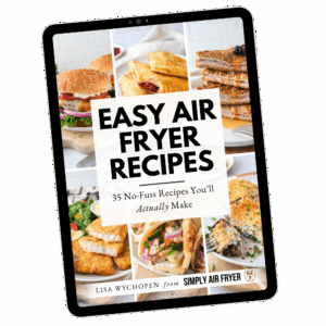 Easy Air Fryer Recipes eBook on tablet.